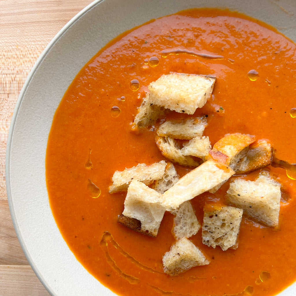 Harissa Roasted Pepper and Tomato Soup
