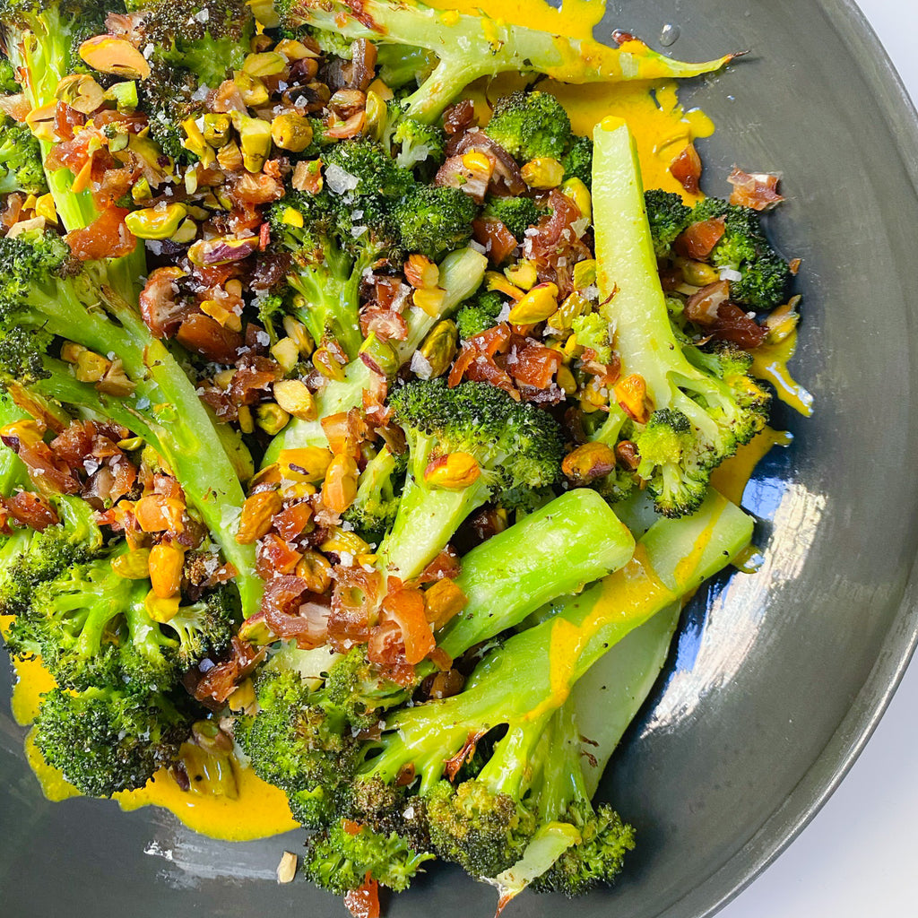 Roasted Broccoli with Golden Tahini
