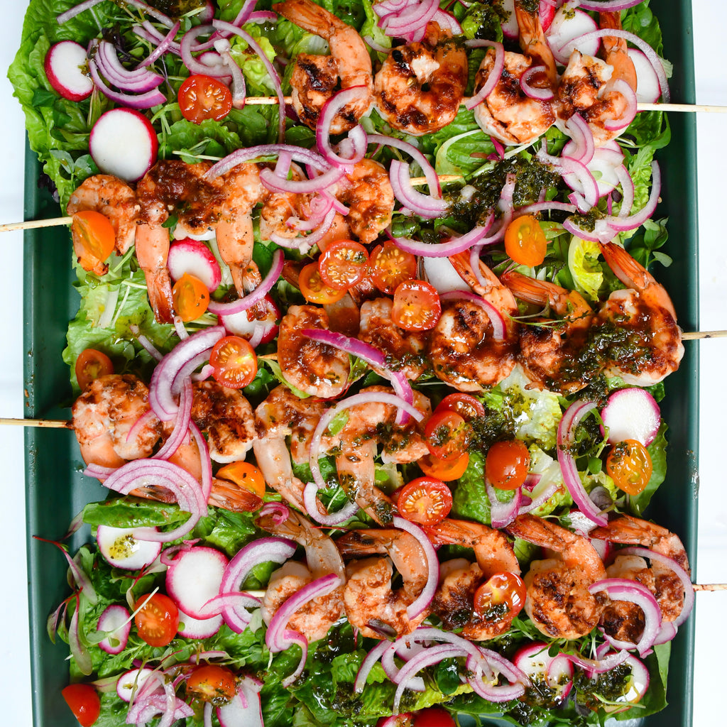 Barbecue Shrimp Sheet Pan Salad