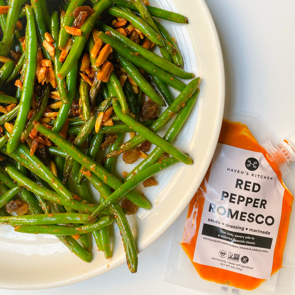 Romesco Green Beans with Almonds