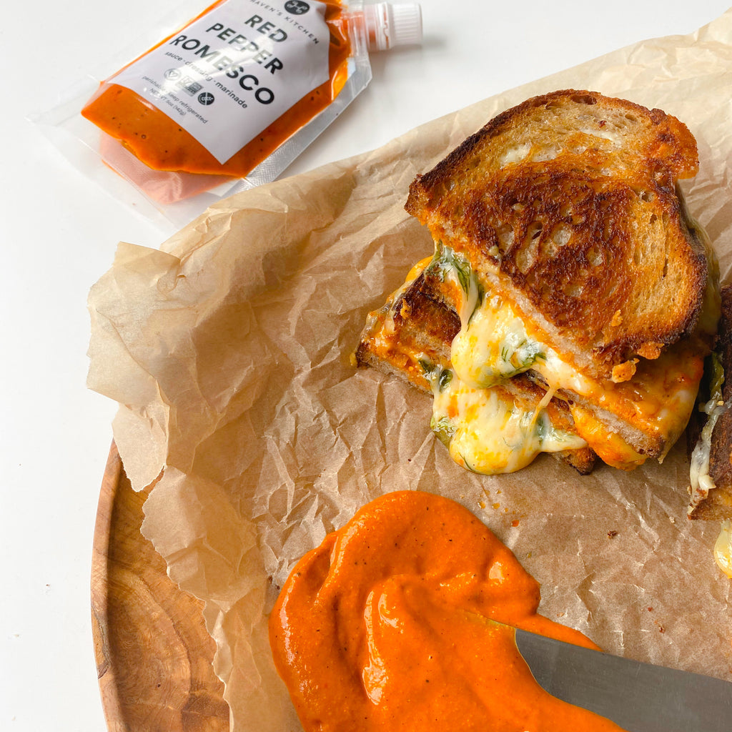Red Pepper Romesco Grilled Cheese