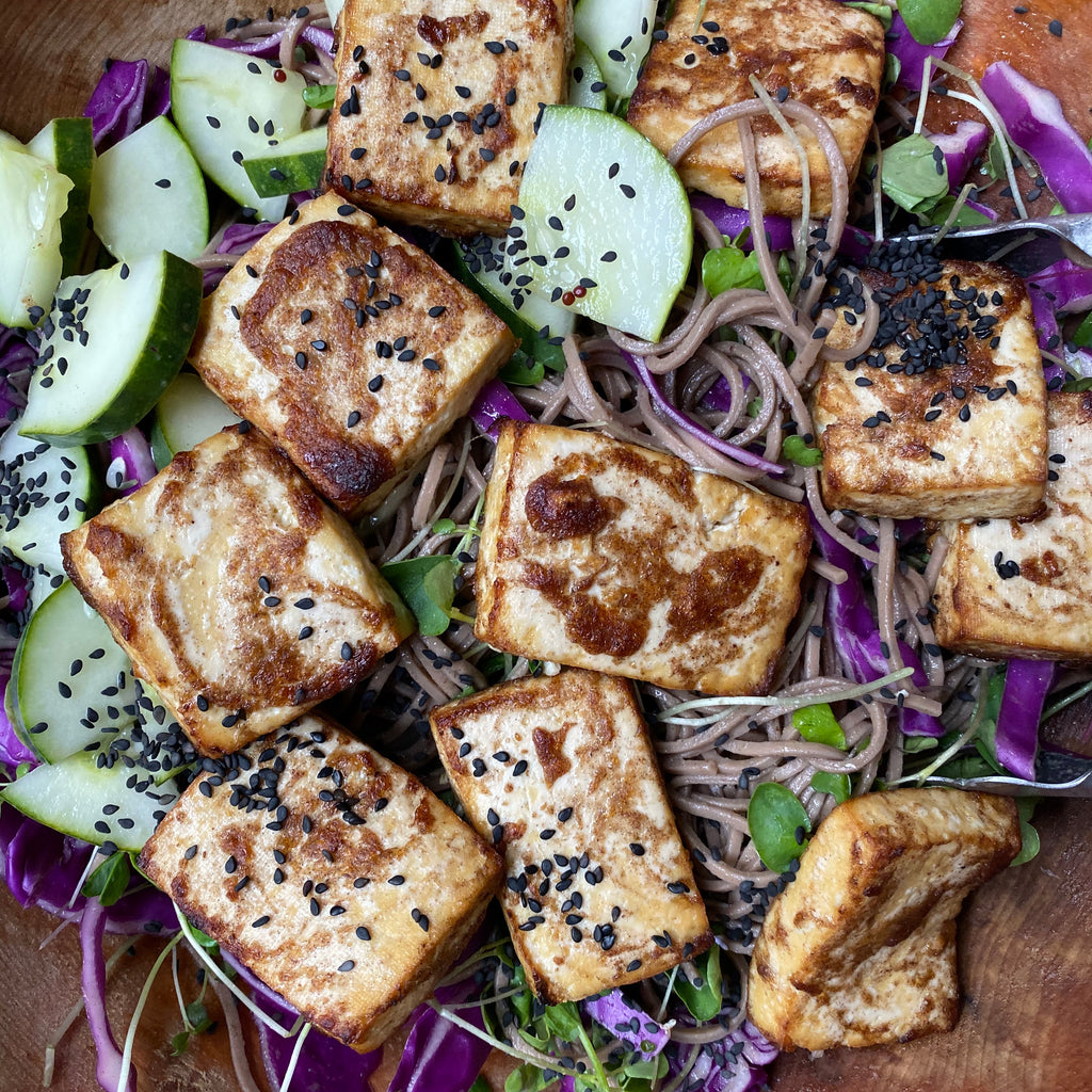 Gingery Miso Soba Noodles with Tofu